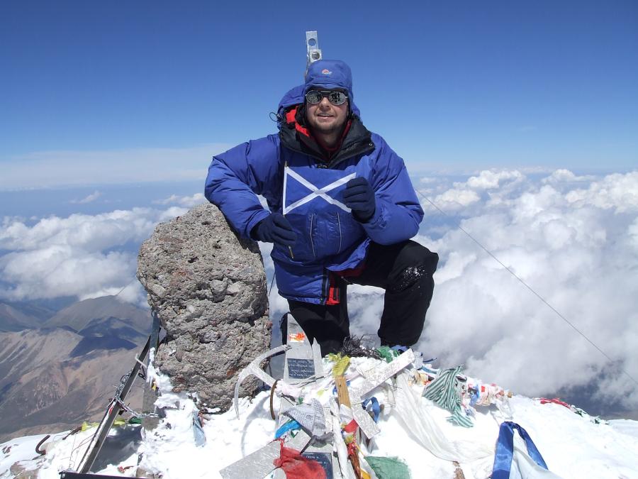 Photo: Bob Kerr on the summit of Elbrus