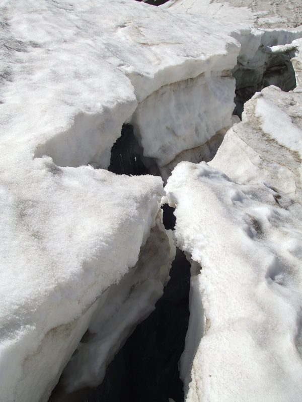 Photo: Typical Crevasses on the mountain
