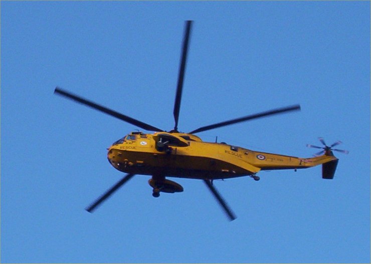 Photo: Air Sea Rescue Helicopter At Dunbeath