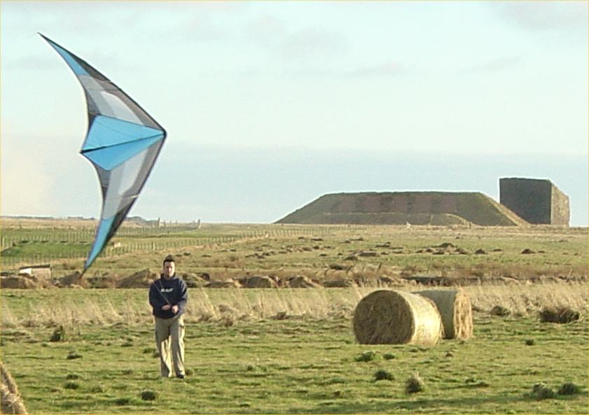 Photo: Kite Flying On Glorious Last Day Of 2005 Near Old Wick Castle
