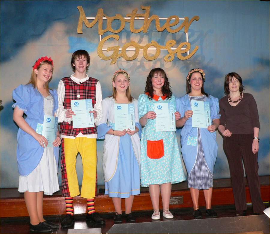 Photo: Gold Awards For Volunteering For Five Young Wick Players In Mother Goose