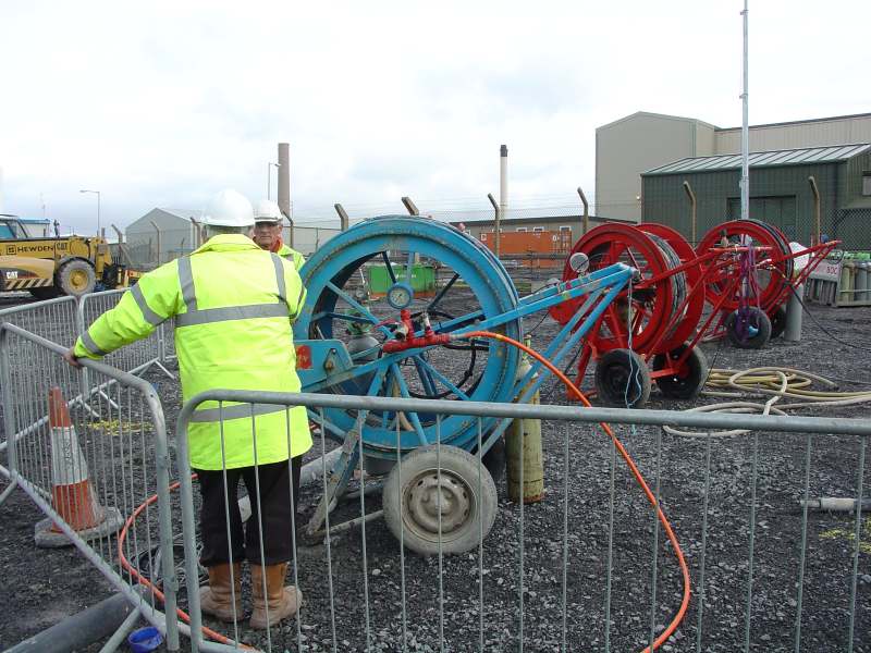 Photo: High Pressure Hoses for Pumping Material Into Bore Holes