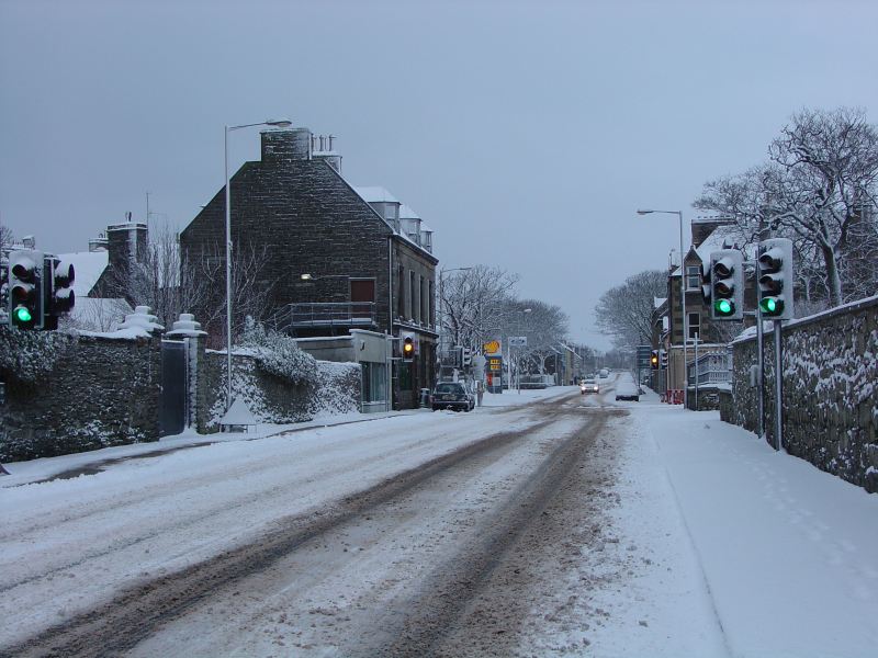 Photo: Winter Scene In Caithness - Francis Street, Wick 4 March 2006