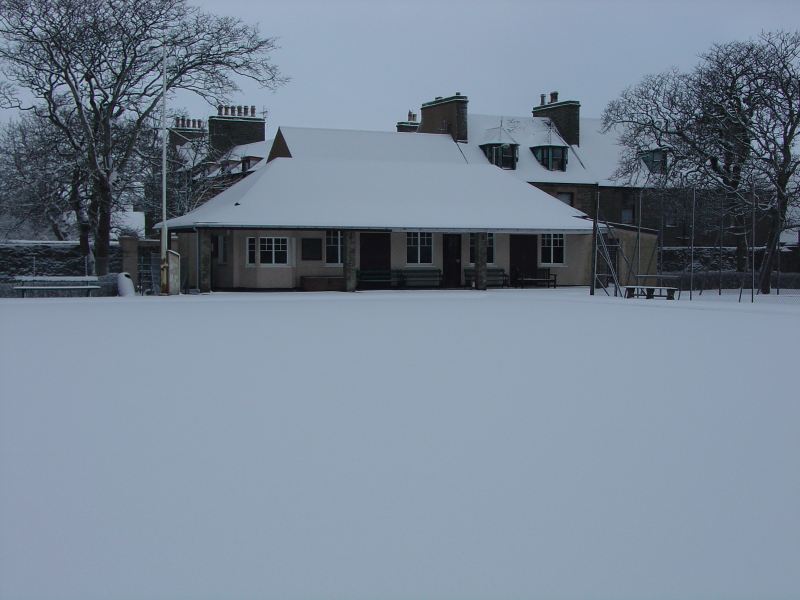 Photo: Winter Scene In Caithness - Bowling Green, Rosebank Park, Wick 4 March 2006 7.35am