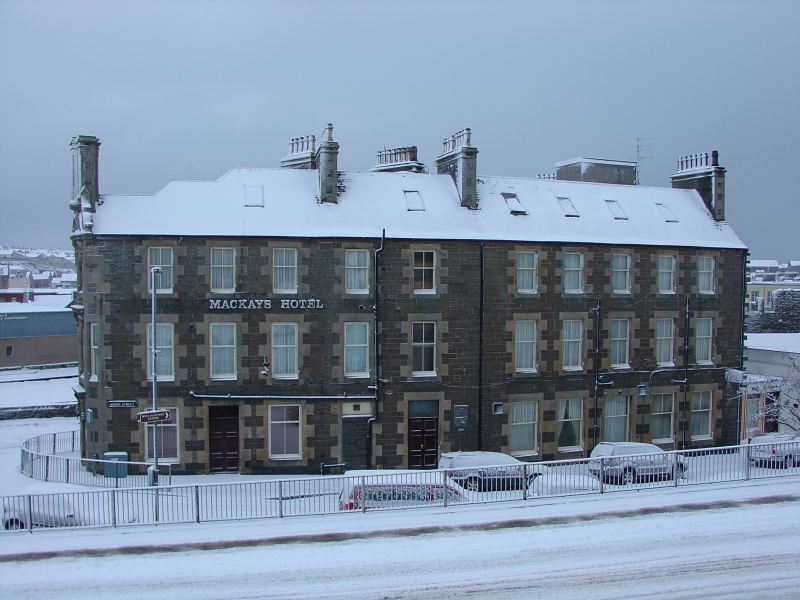 Photo: Winter Scene In Caithness - Mackays Hotel Wick 4 March 2006 7.30am