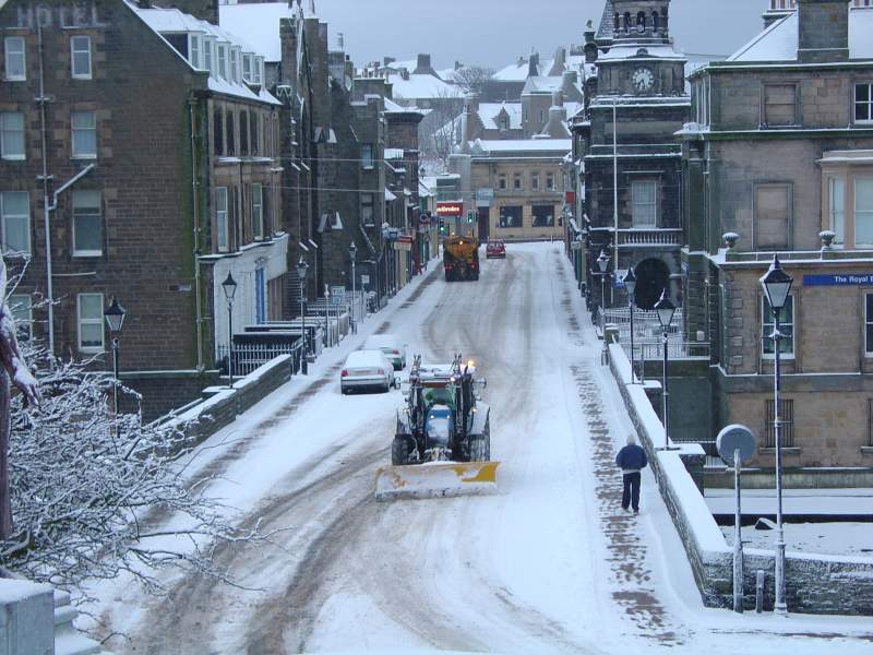Photo: Winter Scene In Caithness - Bridge Street, Wick 4 March 2006 7.30am