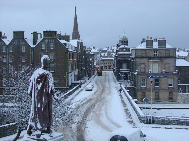 Photo: Winter Scene In Caithness - Bridge Street Wick 4 March 2006 7.30am