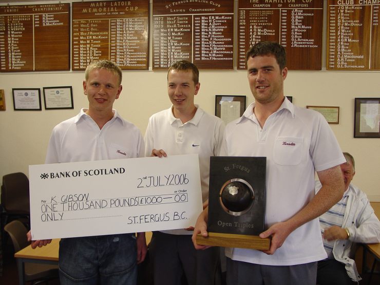 Photo: Winners of The St Fergus Triples Bowls competition 2006