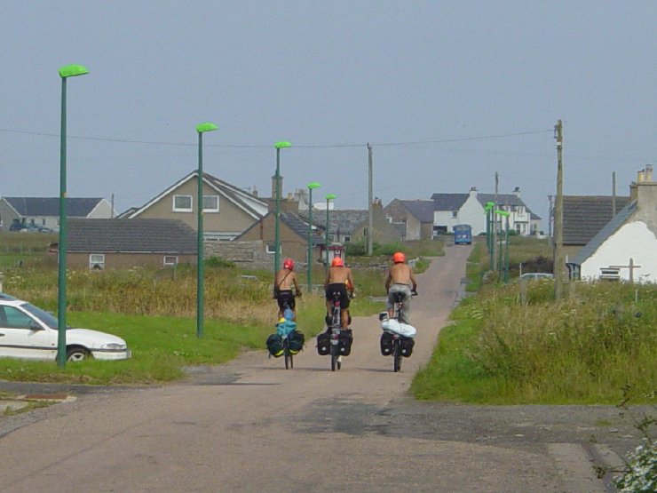 Photo: Tall Bikes Tour Of Britain At Scarfskerry