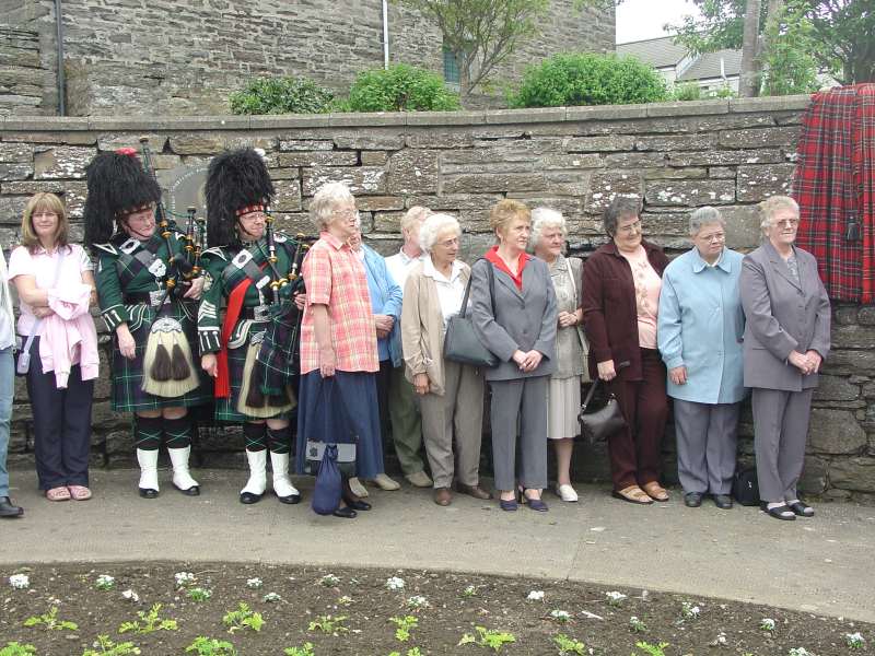 Photo: Wick Girls Pipe Band - Plaque In Memory Of Jim & Lily Christie