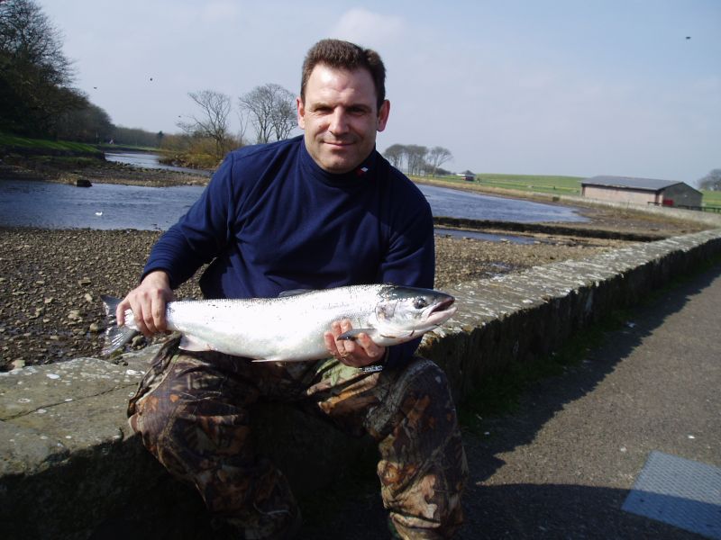 Photo: Dr Borja Echavarren Catches First Salmon On the Wick River
