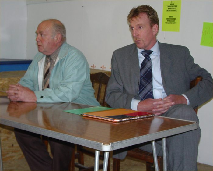 Photo: Local Councillor Bill Mowat and Area Education Manager Graham Nicol