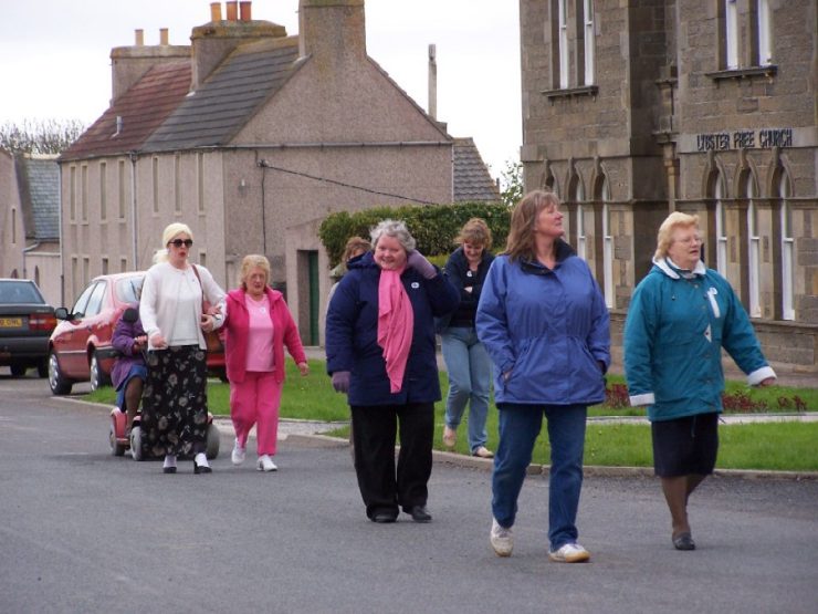 Photo: Lybster WRI Cancer Walk Led By Piper Ernest Budge