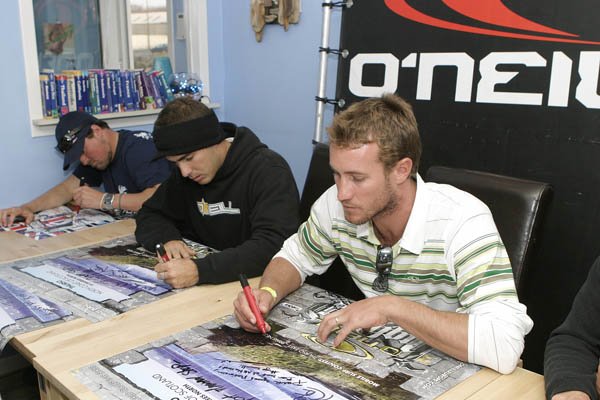 Photo: O'Neill Open Surfers Signing session At Tempest Surf Thurso