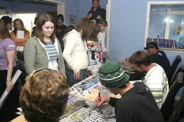 Photo: O'Neill Open Surfers Signing session At Tempest Surf Thurso