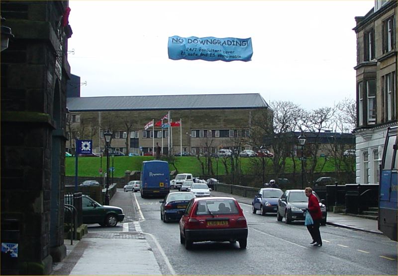 Photo: North Action Group Raises Maternity Banner Over Wick