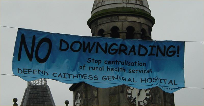 Photo: North Action Group Raises Maternity Banner Over Wick