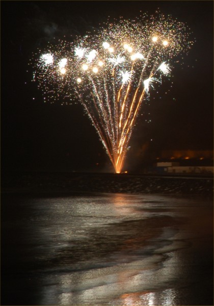 Photo: Fireworks At Thurso East Castle 