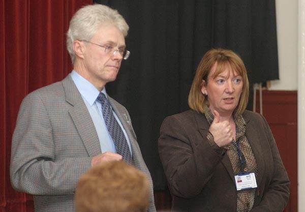 Photo: Thurso Maternity Public Meeting -Dr Russell Lees & Pauline Craw