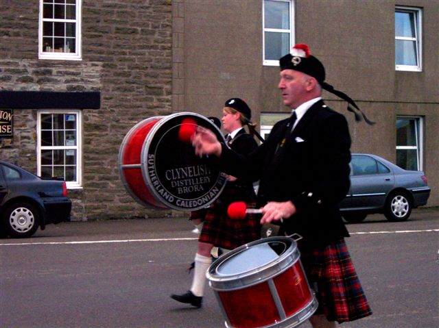 Photo: Sutherland Caledonian Pipe Band In Lybster
