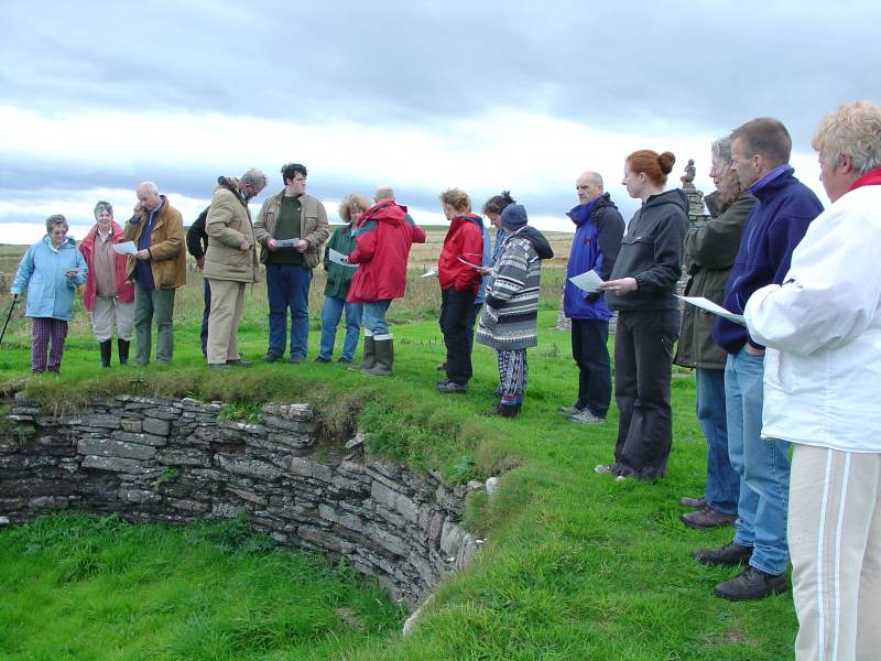 Photo: The Group Look At Nybster Broch - Excavated Again In Summer 2005