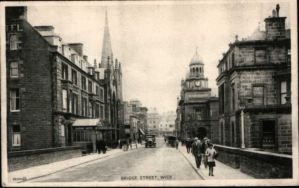 Photo: Bridge Street, Wick - Posted 11 August 1931