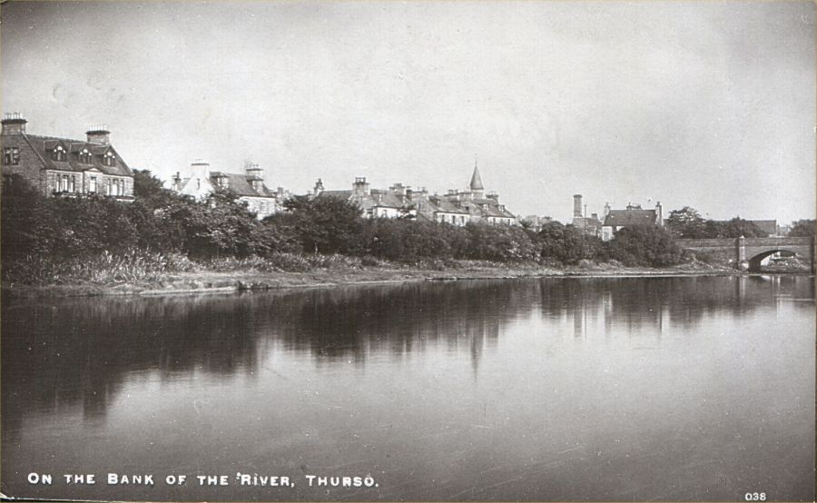 Photo: Thurso Riverbank - Posted 29 March 1931