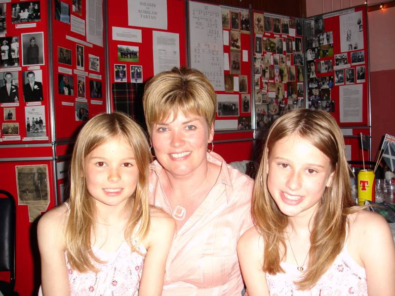 Photo: Christine Robertson daughter in law of Christine Robertson nee Shearer with her daughters Sophie and Louise