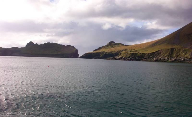Photo: St Kilda - Looking Across Village Bay To Dun On the Left