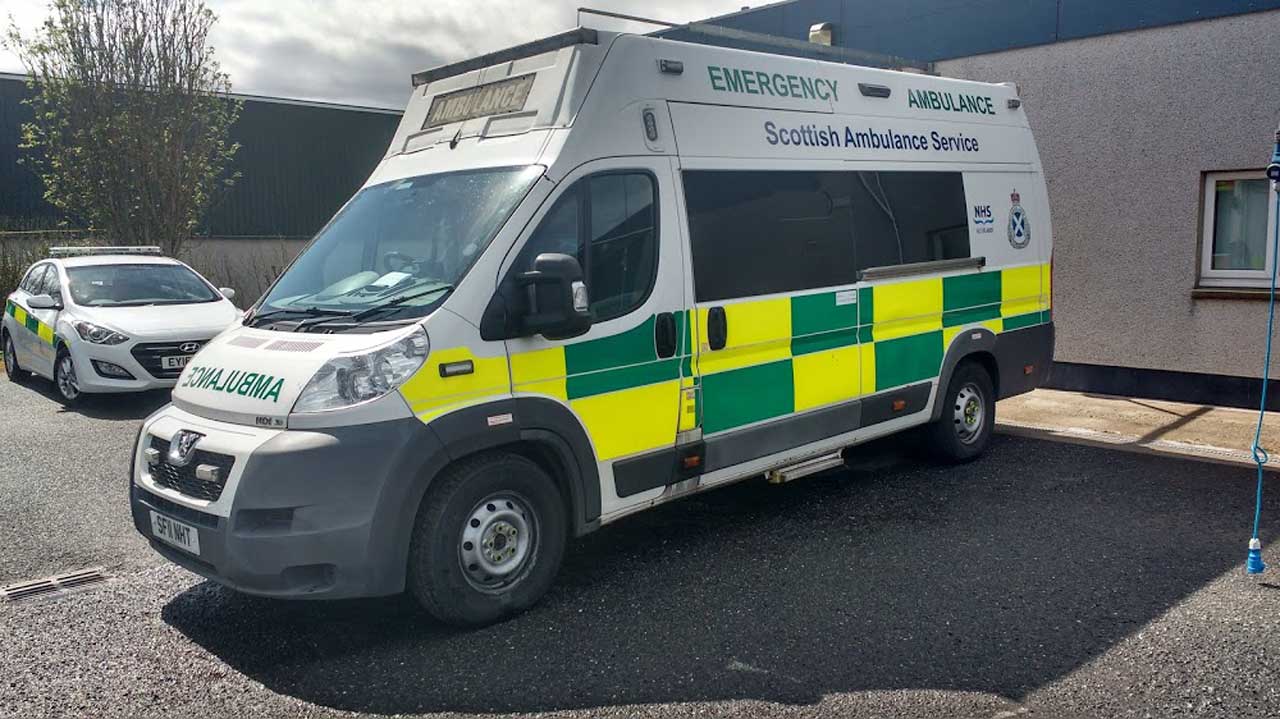 Photo: Ambulance At The Amublance Station Near Wick Airport