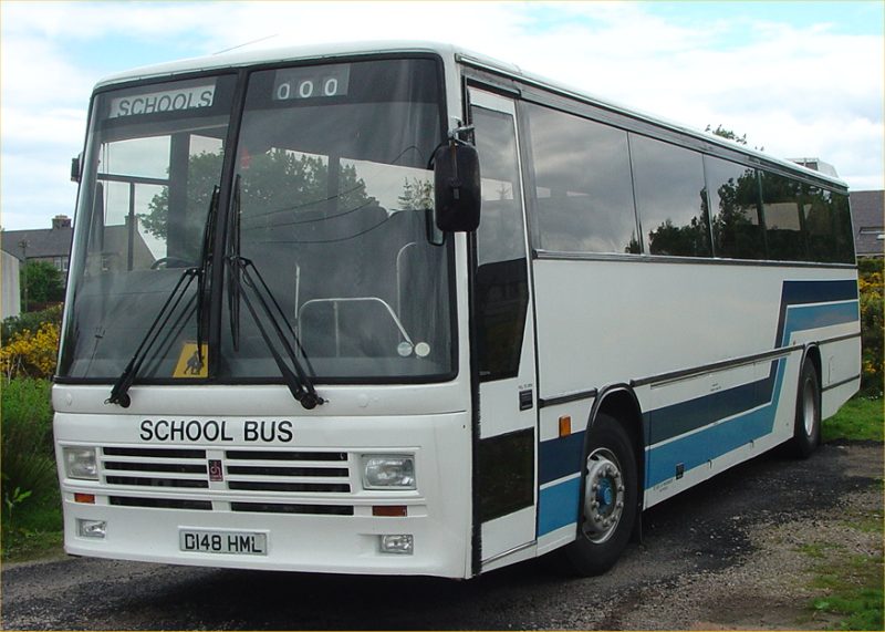 Photo: Sutherland Transport - School Bus  At Brora