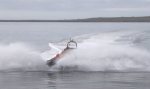 North Coast Explorere boat does A Crash stop Sending the spray in all Directions - Exciting Stuff
