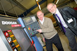 Bill Baxter and Keith Muir With New Equipment for Kongsdberg in Wick