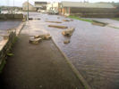 Damage to River Wall after tidal wave in Thurso