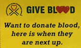 Give blood at British Legion, Thurso 16th and 17th june 2015
