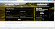 Highland Council Web Site Screen Shot