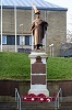 War Memorial Wick With Traffic Cone on top