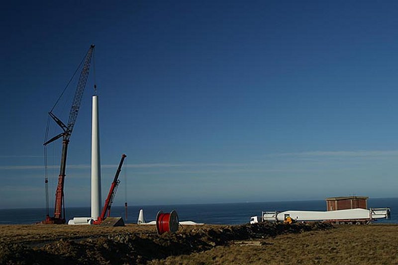 Photo: Windmill Being Erected